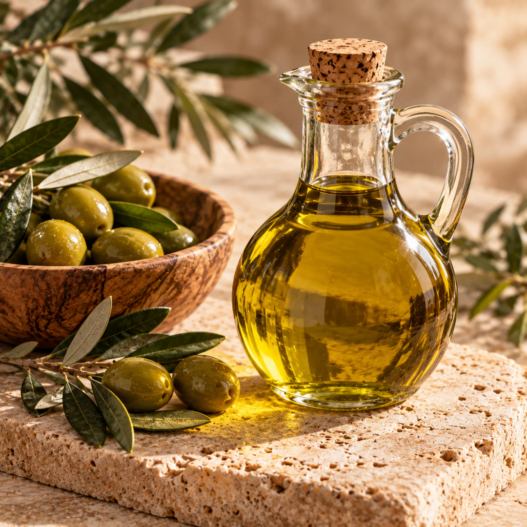 Azeite de oliva e azeitonas