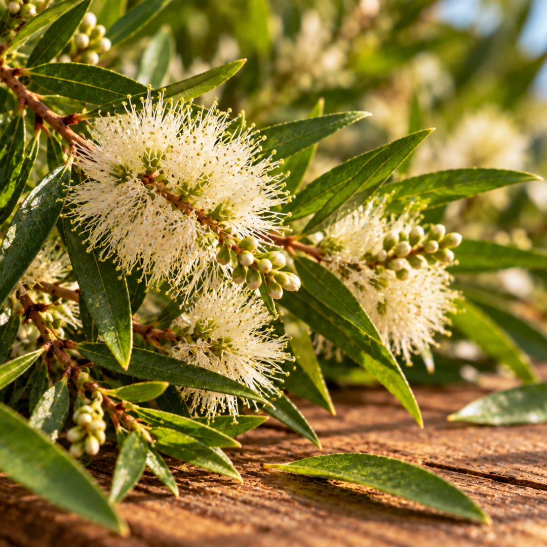 Folhas de melaleuca